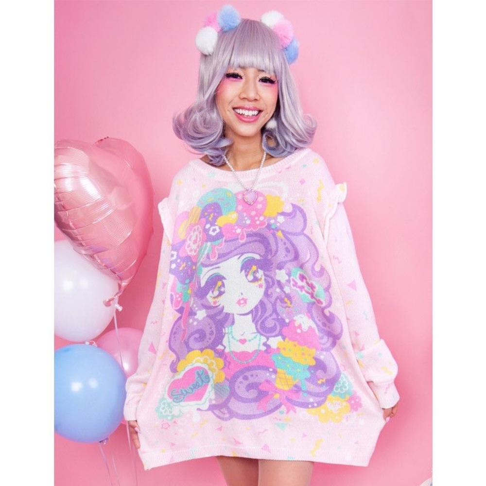Japan L.A. MISS KIKA SWEET CONFETTI SPARKLE SWEATER
